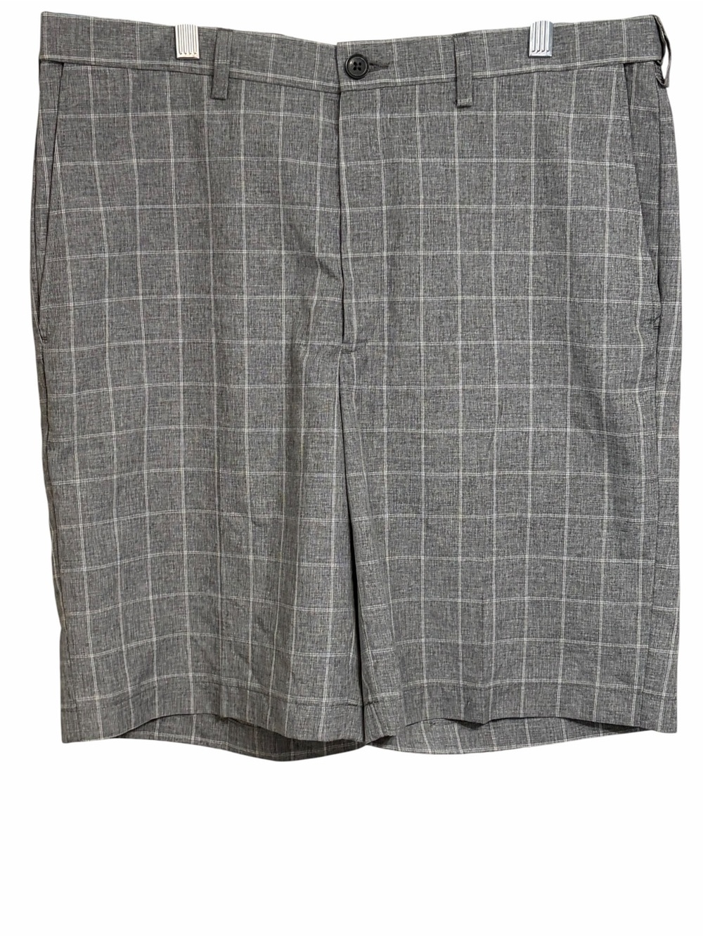 Haggar Gray Windowpane Dress Shorts